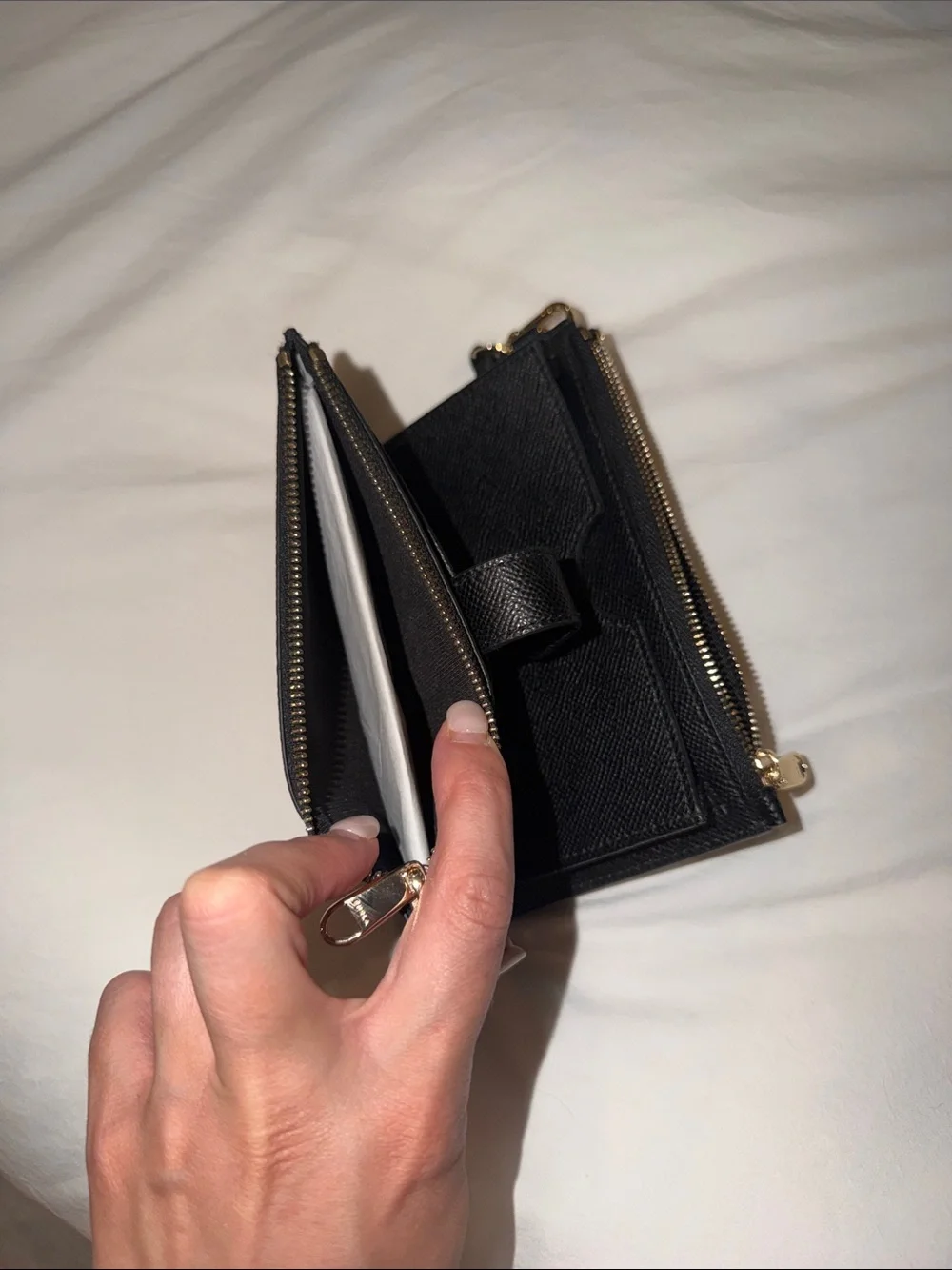 Furla Black Leather Clutch Wallet